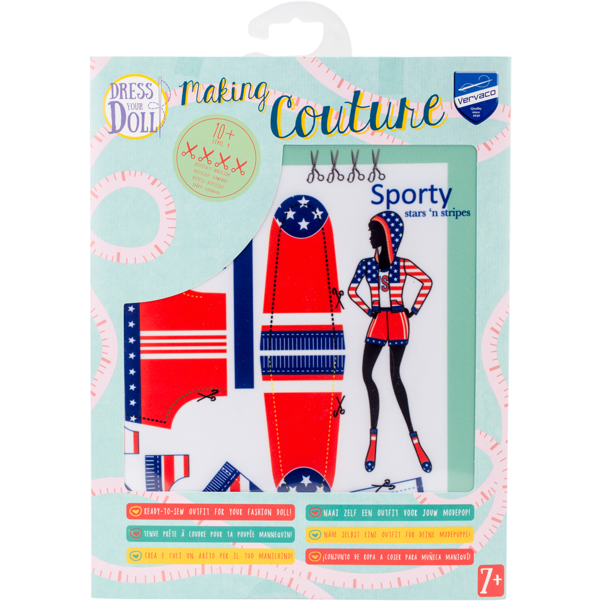 V0164667 Dress Your Doll Making Couture Outfit Set - Sporty Stars & Stripes