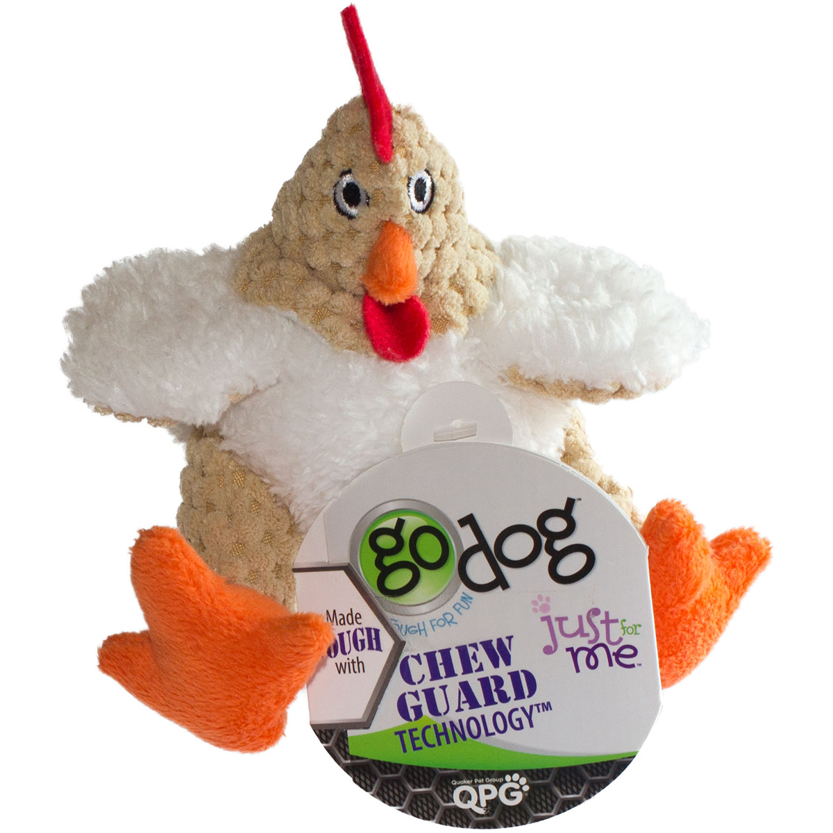 770670 Go Dog Just For Me With Chew Guard Small - Fat White Rooster
