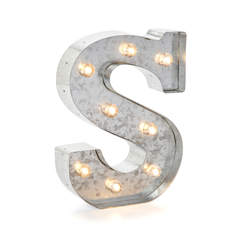 Metal Marquee Letter - S