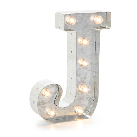 5915-711 Metal Marquee Letter - J