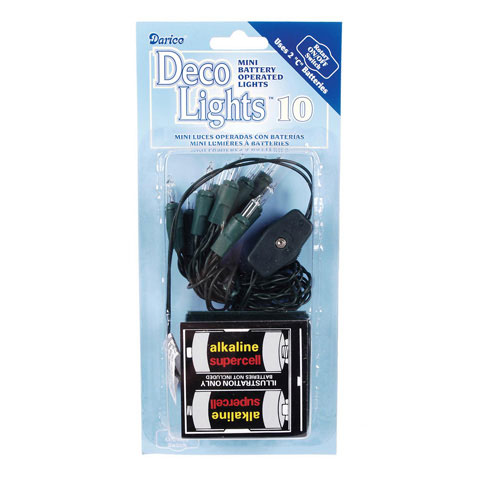 Lt10batc Light Set With Battery, Clear - 10 Count