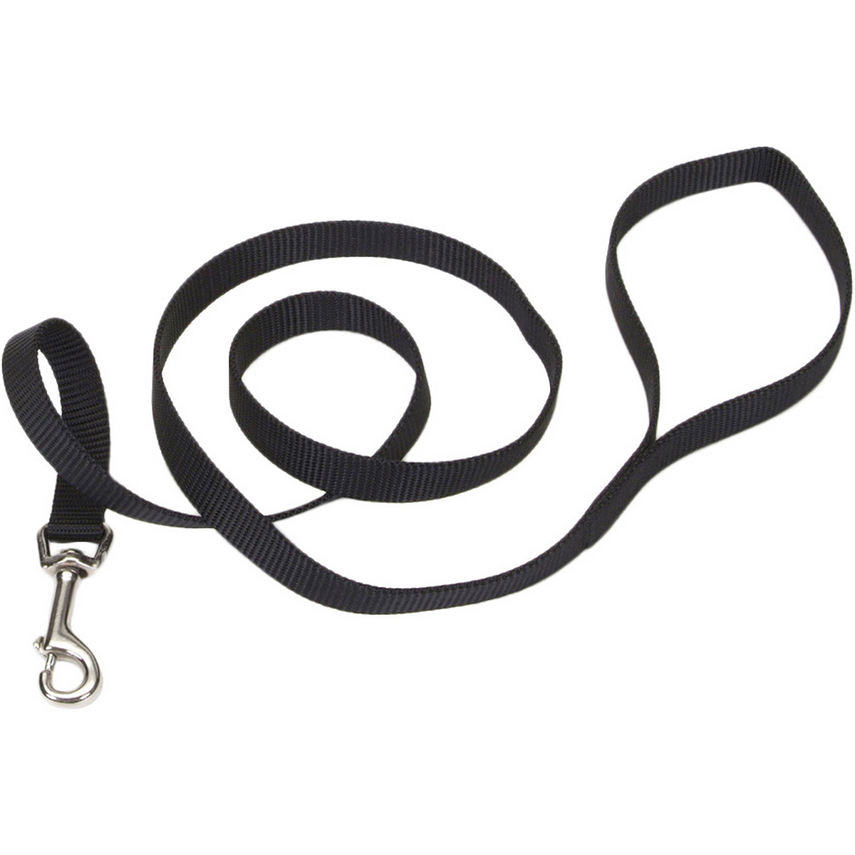 0.62 In. X 6 Ft. Single-ply Nylon Training Dog Leash, Black