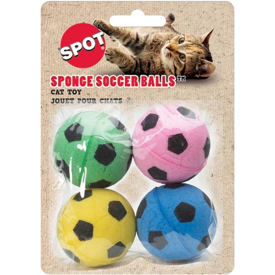 2302 1.5 In. Sponge Soccer Balls, Assorted Color - 4 Per Pack