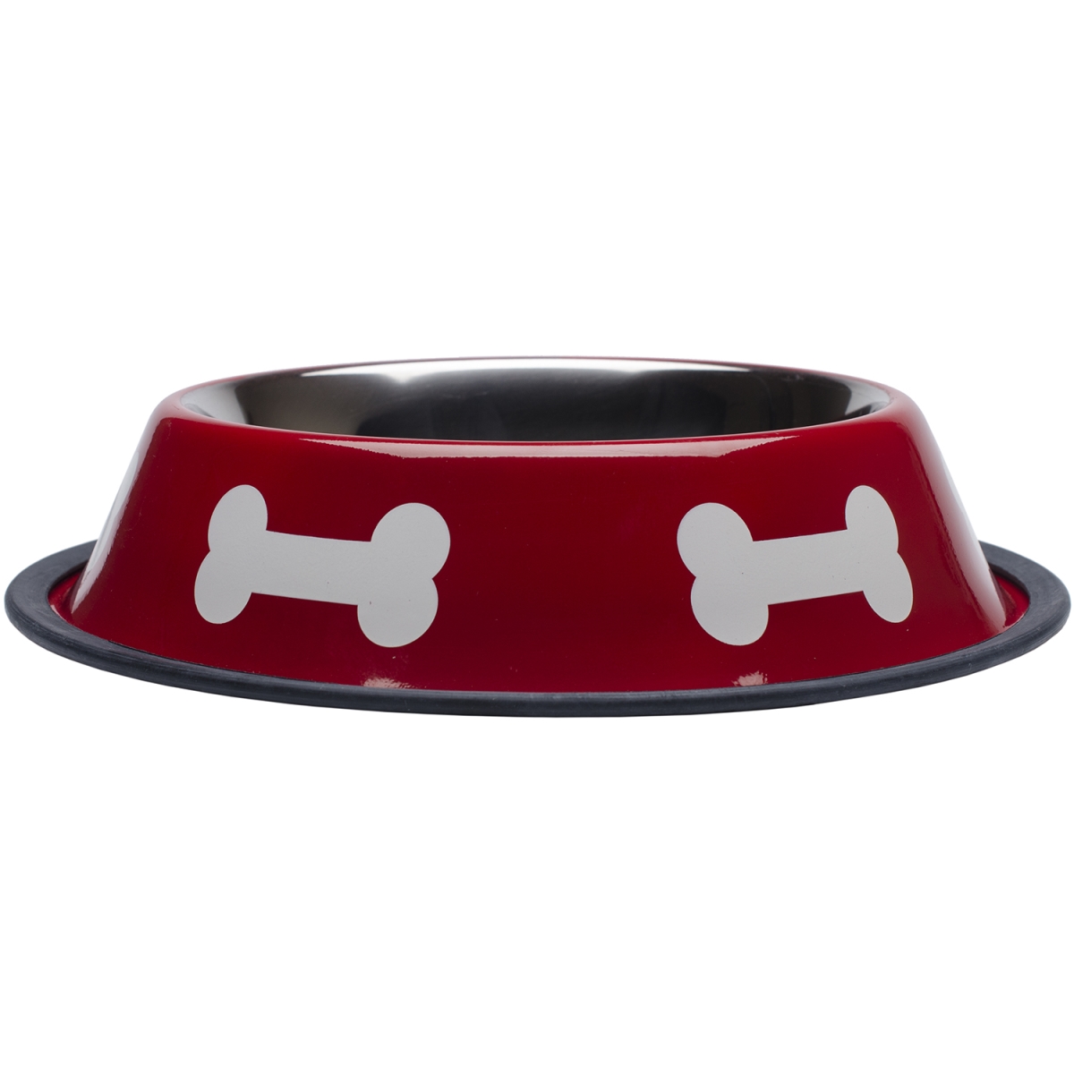Products 19232 32 Oz Fashion Steel Bowl - Red With White