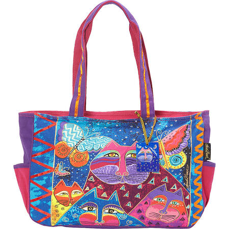Lb5502 Cats With Butterflies Medium Tote