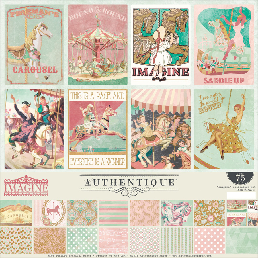 UPC 854158023813 product image for Authentique Paper IMA011 Authentique Collection Kit - Imagine 12 x 12 in. | upcitemdb.com