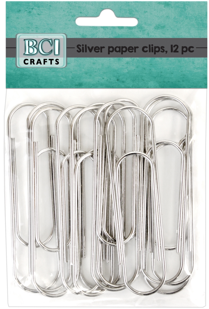 BCI Crafts CLP12SIL Jumbo Metal Paper Clips Silver - 12 Piece BCI Crafts CLP12SIL Jumbo Metal Paper Clips Silver - 12 Piece
