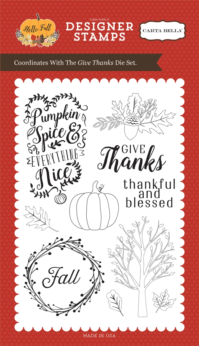 Echo Park Paper HF70045 Give Thanks Clear Stamps Set Echo Park Paper HF70045 Give Thanks Clear Stamps Set