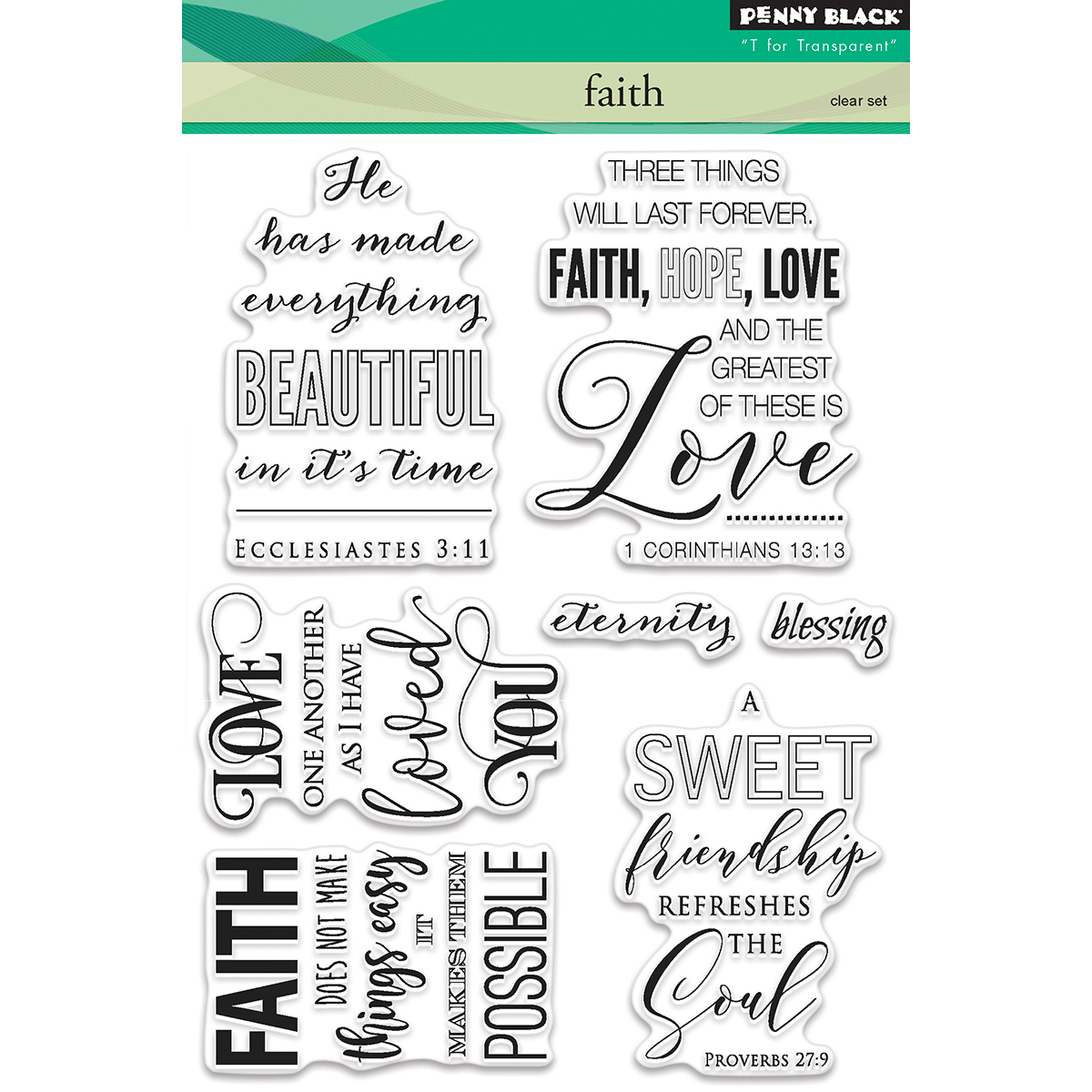 Penny Black PB30409 Clear Stamps Faith Penny Black PB30409 Clear Stamps Faith