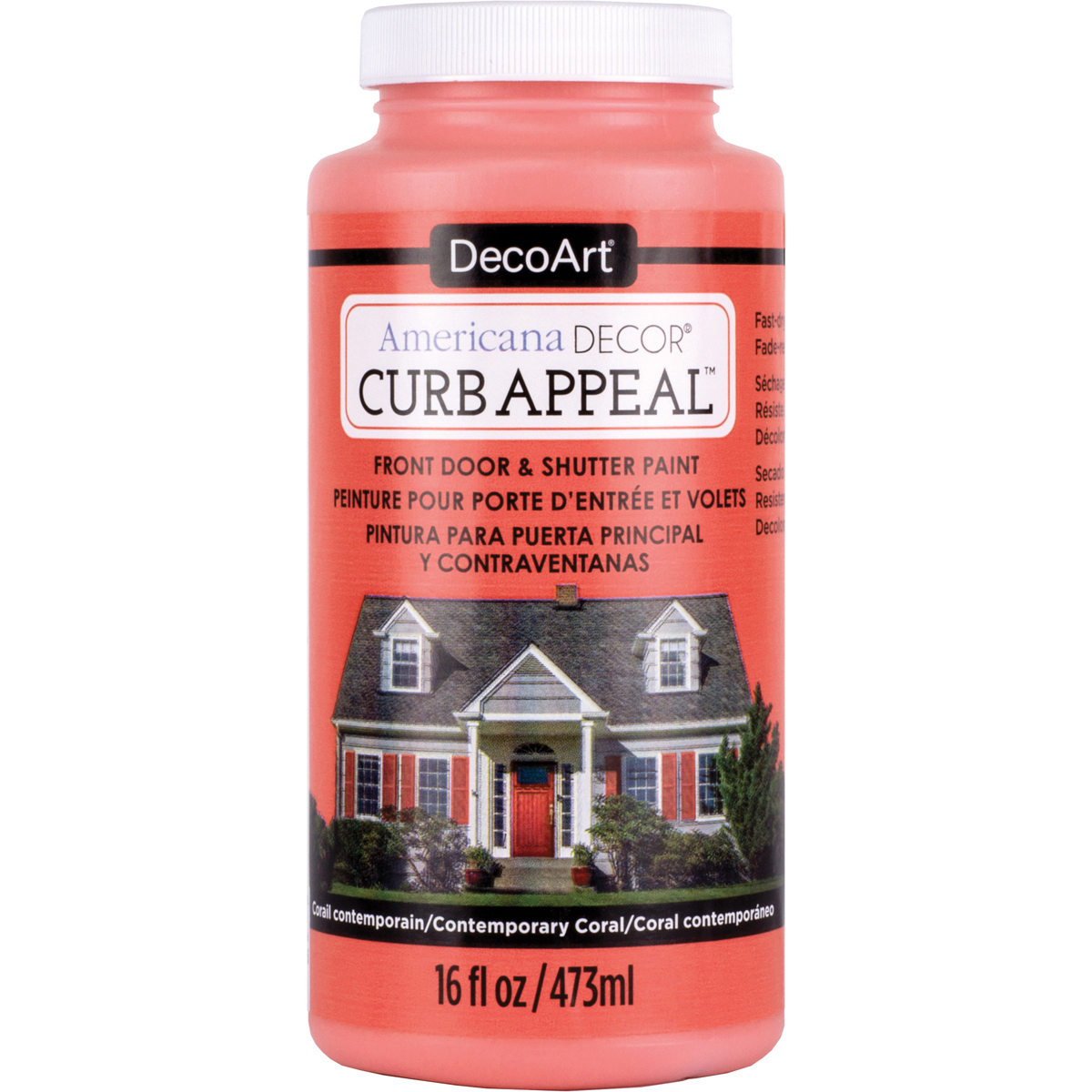 Deco Art ADCA65-06 16 oz Curb Appeal Paint Contemporary Coral Deco Art ADCA65-06 16 oz Curb Appeal Paint Contemporary Coral