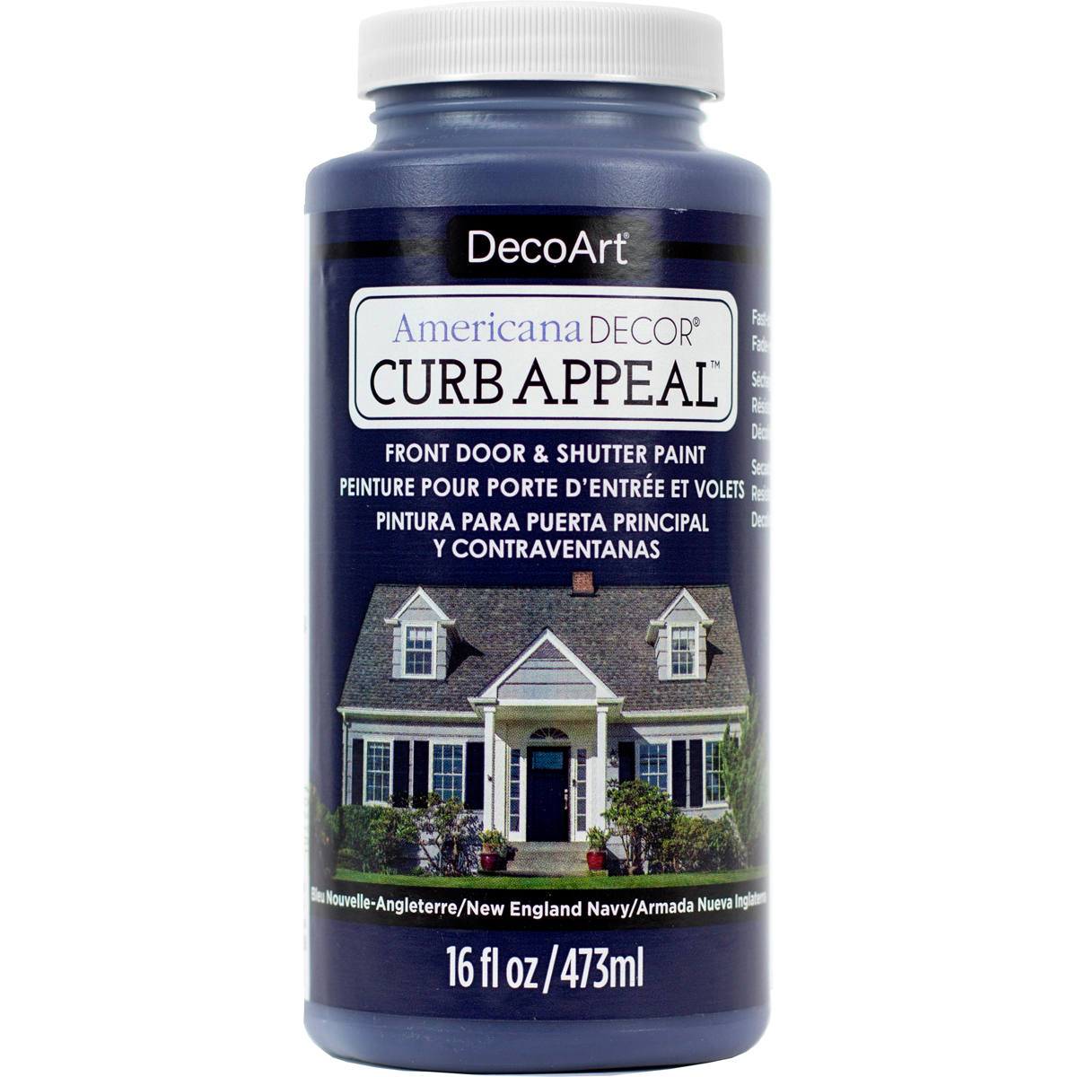 Deco Art ADCA65-19 16 oz Curb Appeal Paint New England Navy Deco Art ADCA65-19 16 oz Curb Appeal Paint New England Navy