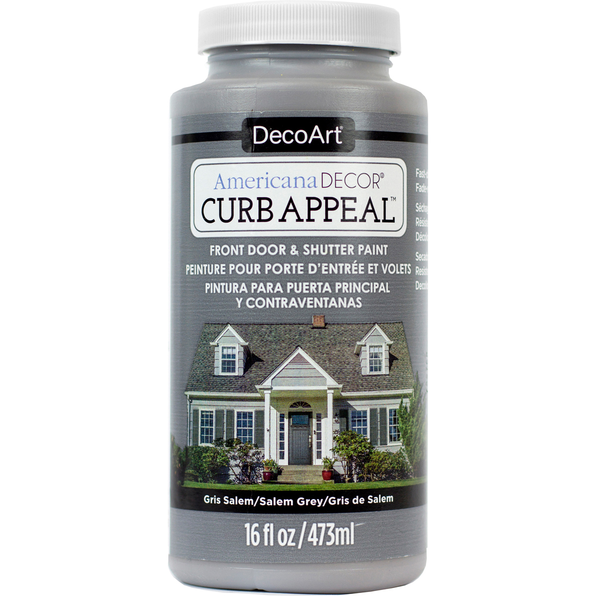 Deco Art ADCA65-24 16 oz Curb Appeal Paint Salem Grey Deco Art ADCA65-24 16 oz Curb Appeal Paint Salem Grey