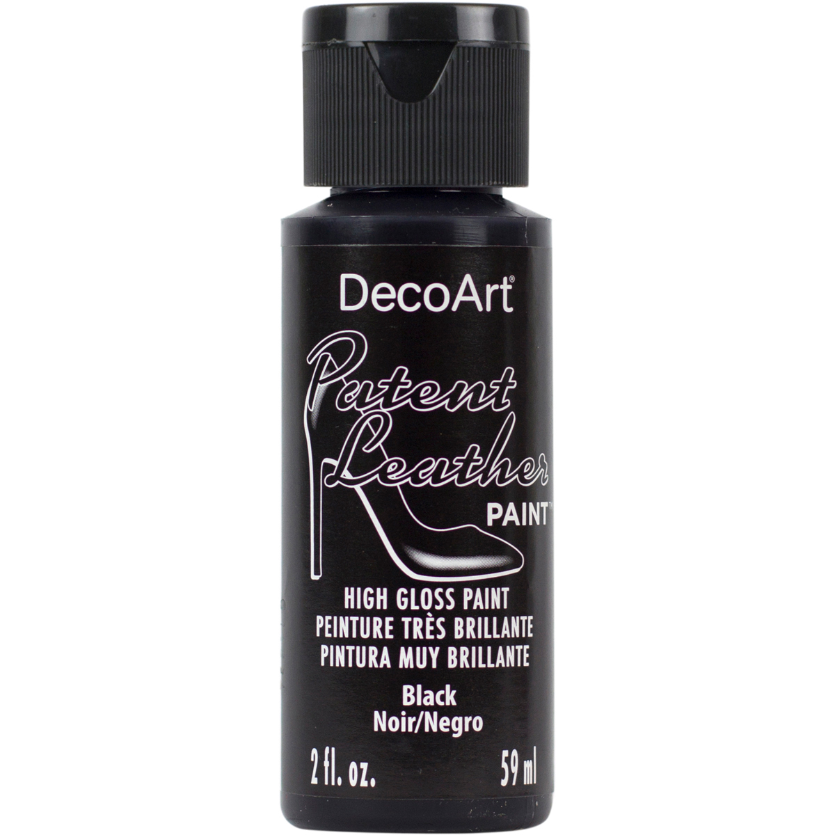 Deco Art DPL-01 2 oz Patent Leather Paint Black Deco Art DPL-01 2 oz Patent Leather Paint Black