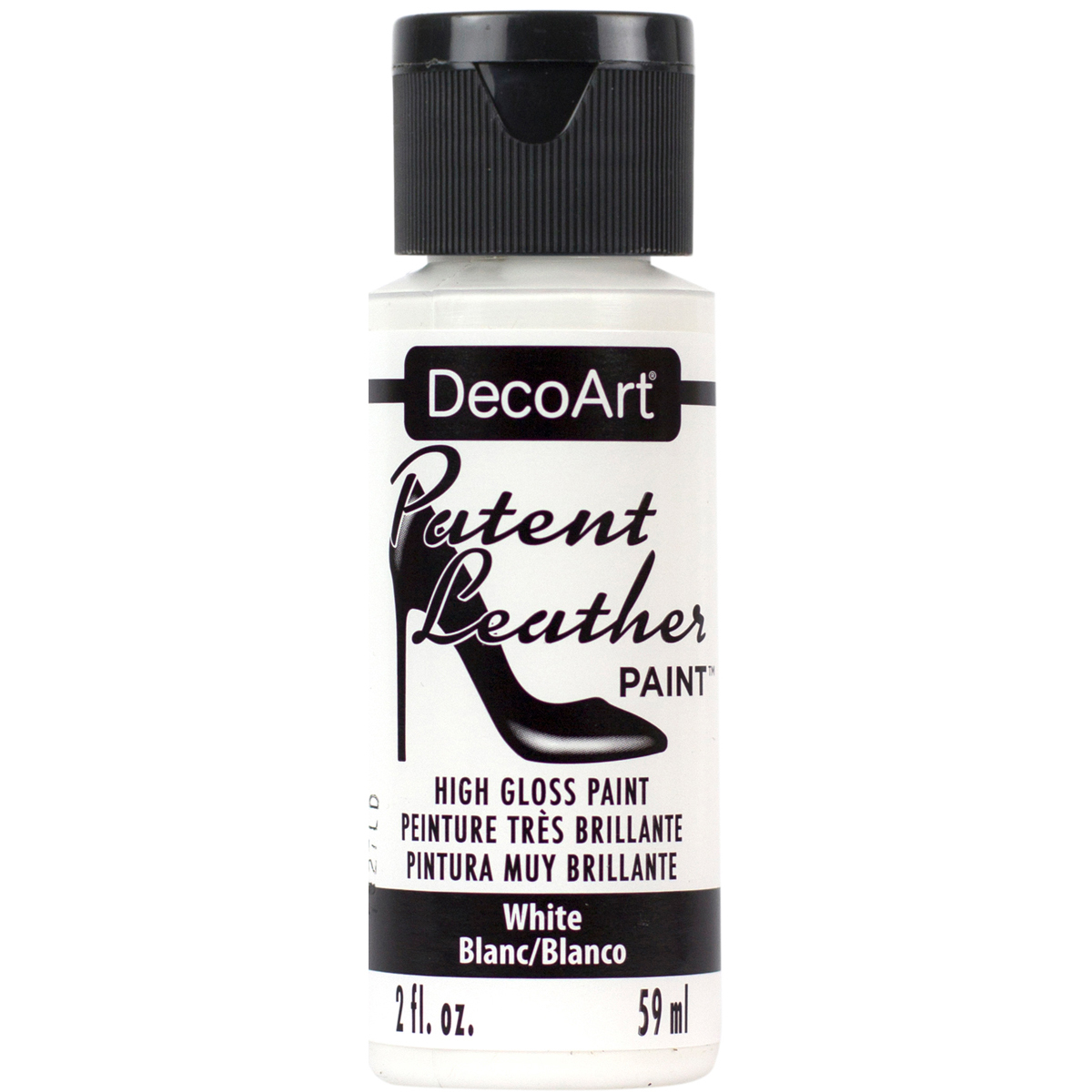 Deco Art DPL-02 2 oz Patent Leather Paint White Deco Art DPL-02 2 oz Patent Leather Paint White