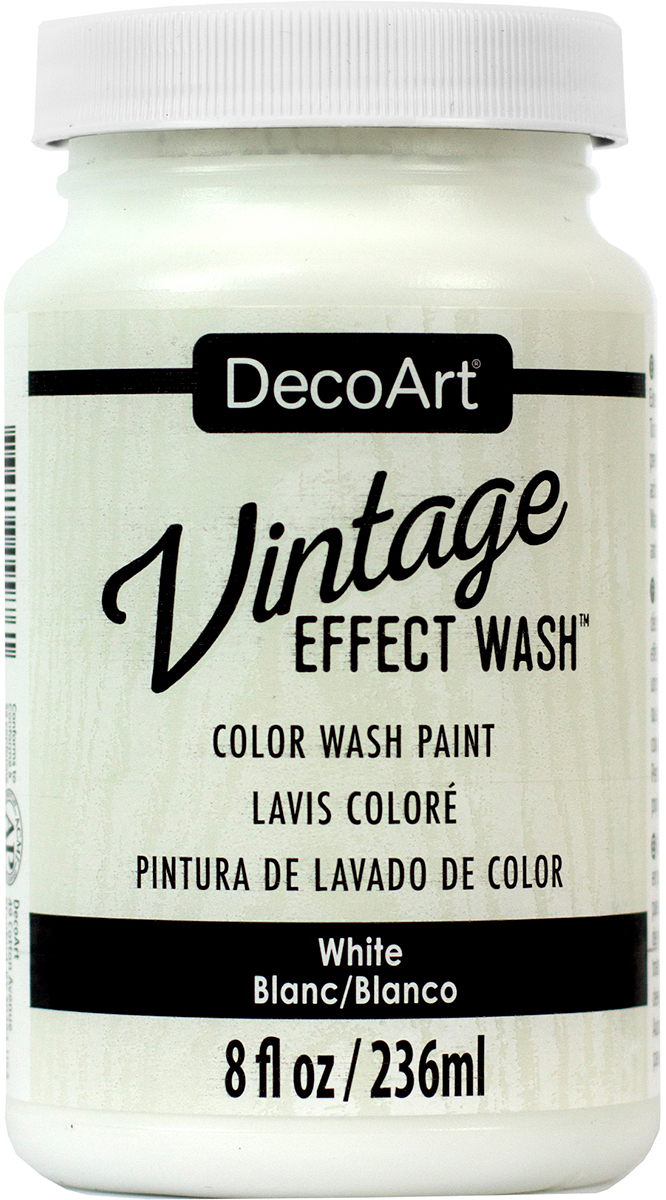 Deco Art DCW64-02 8 oz Americana Vintage Effect Wash Paint White Deco Art DCW64-02 8 oz Americana Vintage Effect Wash Paint White