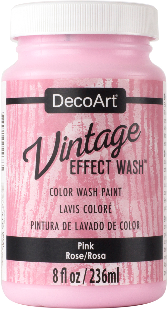 Deco Art DCW64-04 8 oz Americana Vintage Effect Wash Paint Pink Deco Art DCW64-04 8 oz Americana Vintage Effect Wash Paint Pink