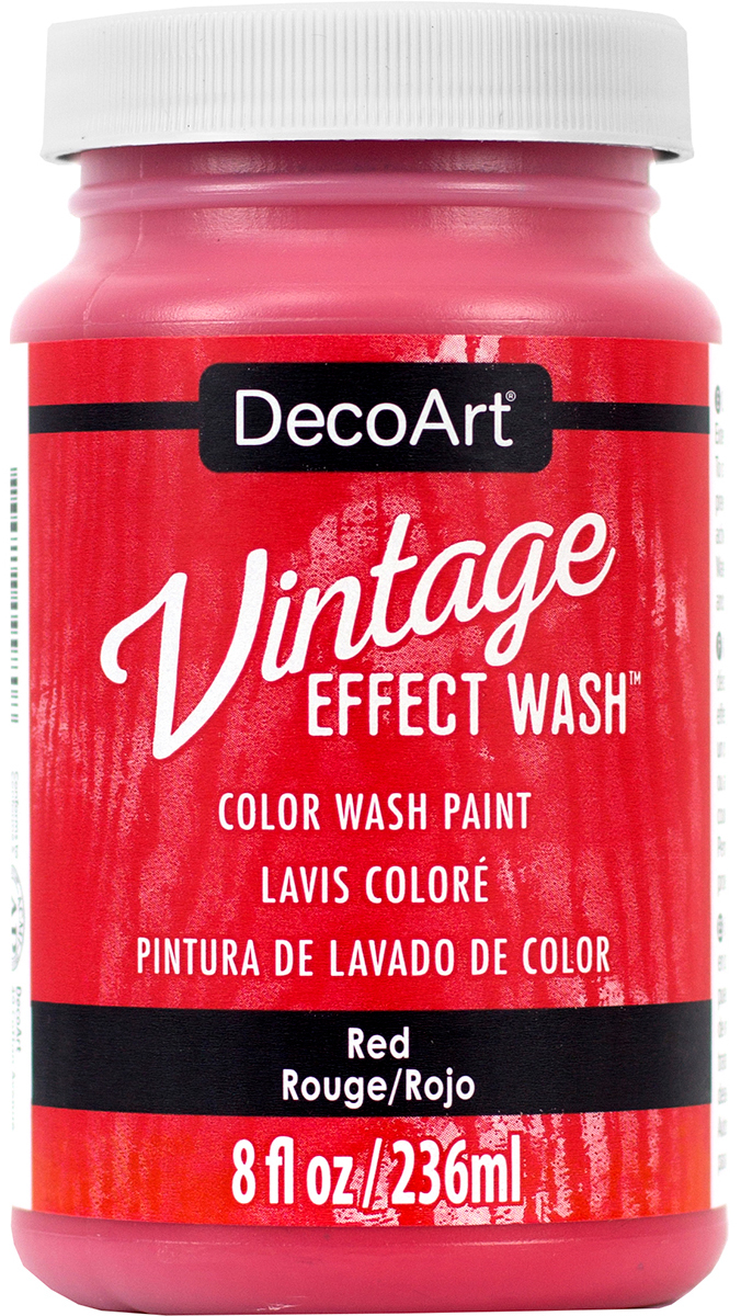 Deco Art DCW64-06 8 oz Americana Vintage Effect Wash Paint Red Deco Art DCW64-06 8 oz Americana Vintage Effect Wash Paint Red