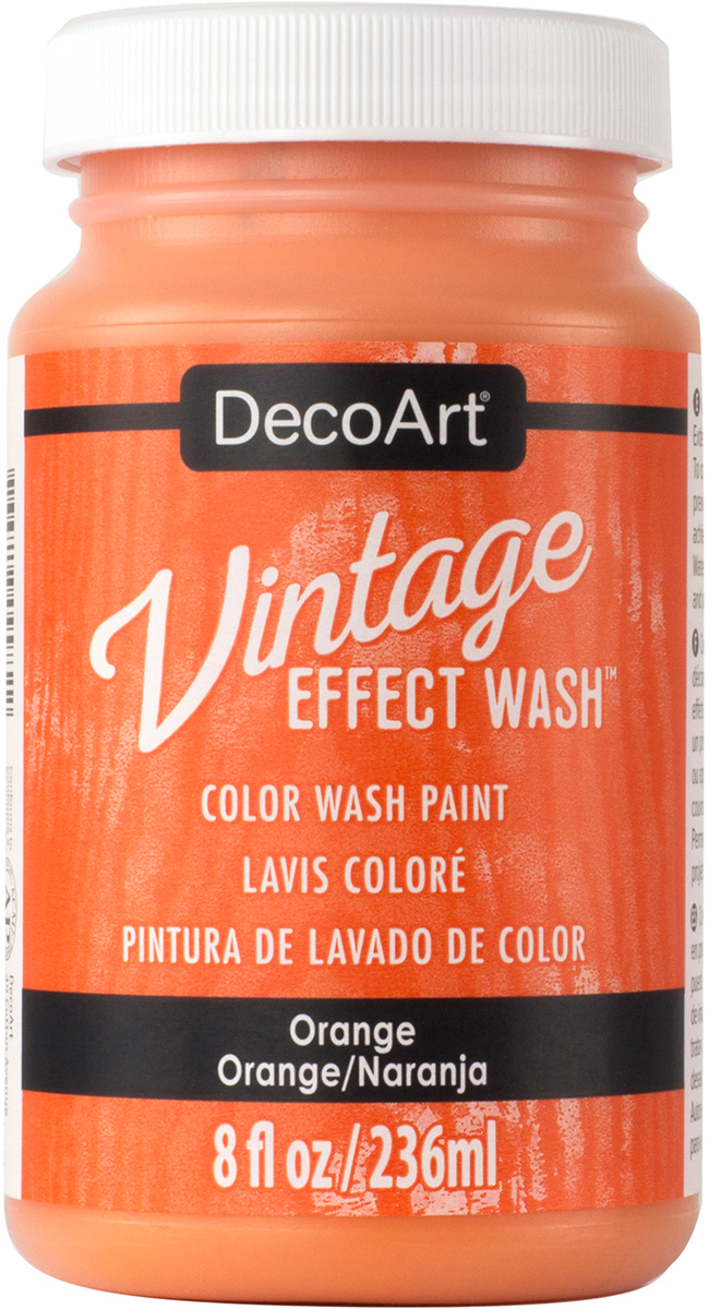Deco Art DCW64-08 8 oz Americana Vintage Effect Wash Paint Orange Deco Art DCW64-08 8 oz Americana Vintage Effect Wash Paint Orange