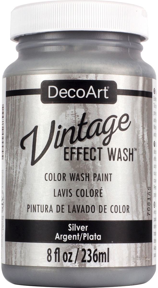 Deco Art DCW64-20 8 oz Americana Vintage Effect Wash Paint Silver Deco Art DCW64-20 8 oz Americana Vintage Effect Wash Paint Silver