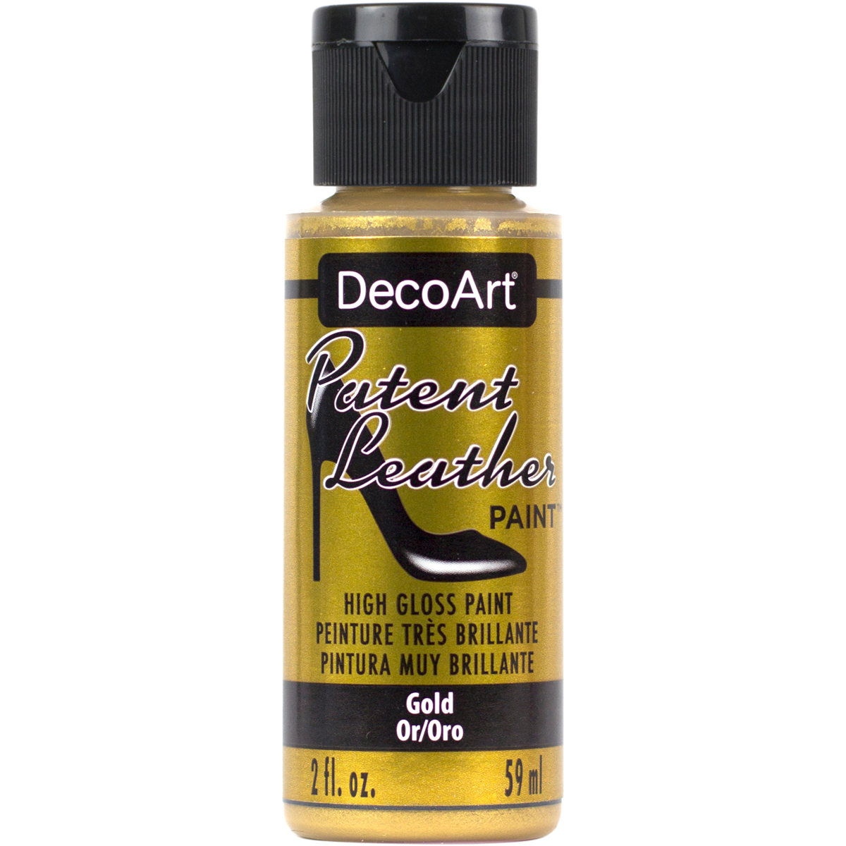 Deco Art DPL-11 2 oz Patent Leather Paint Gold Deco Art DPL-11 2 oz Patent Leather Paint Gold