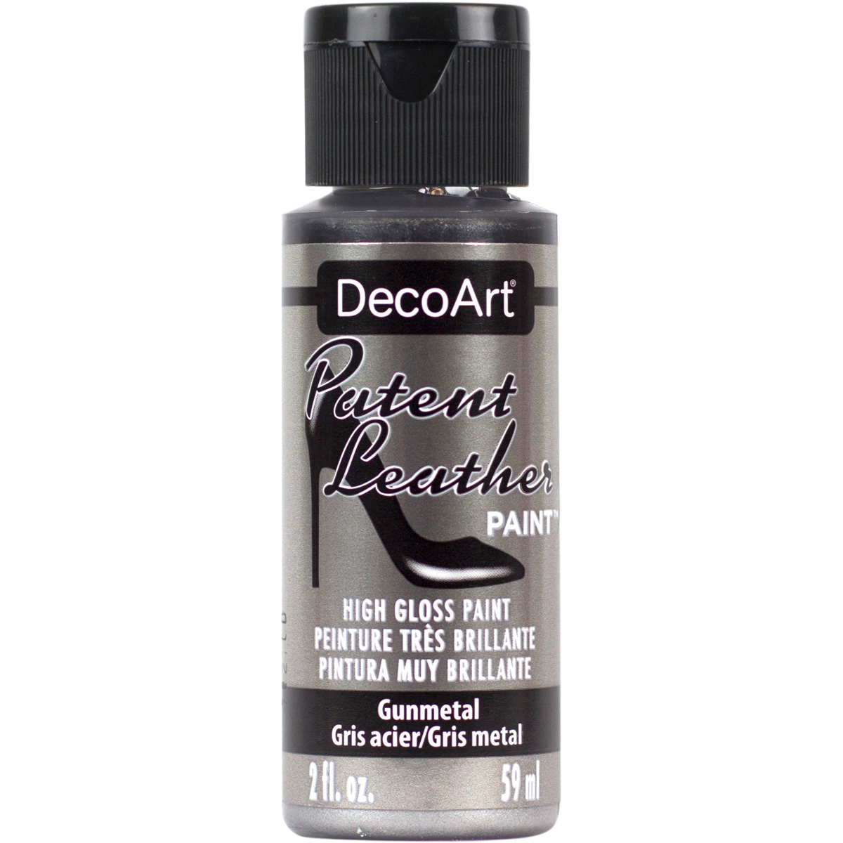 Deco Art DPL-13 2 oz Patent Leather Paint Gunmetal Deco Art DPL-13 2 oz Patent Leather Paint Gunmetal