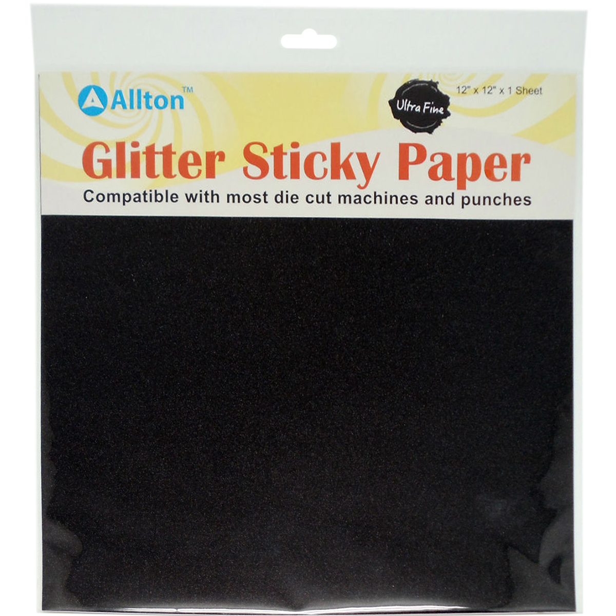 Allton GT1212-6 Ultra Fine Glitter Sticky Paper - Black Allton GT1212-6 Ultra Fine Glitter Sticky Paper - Black