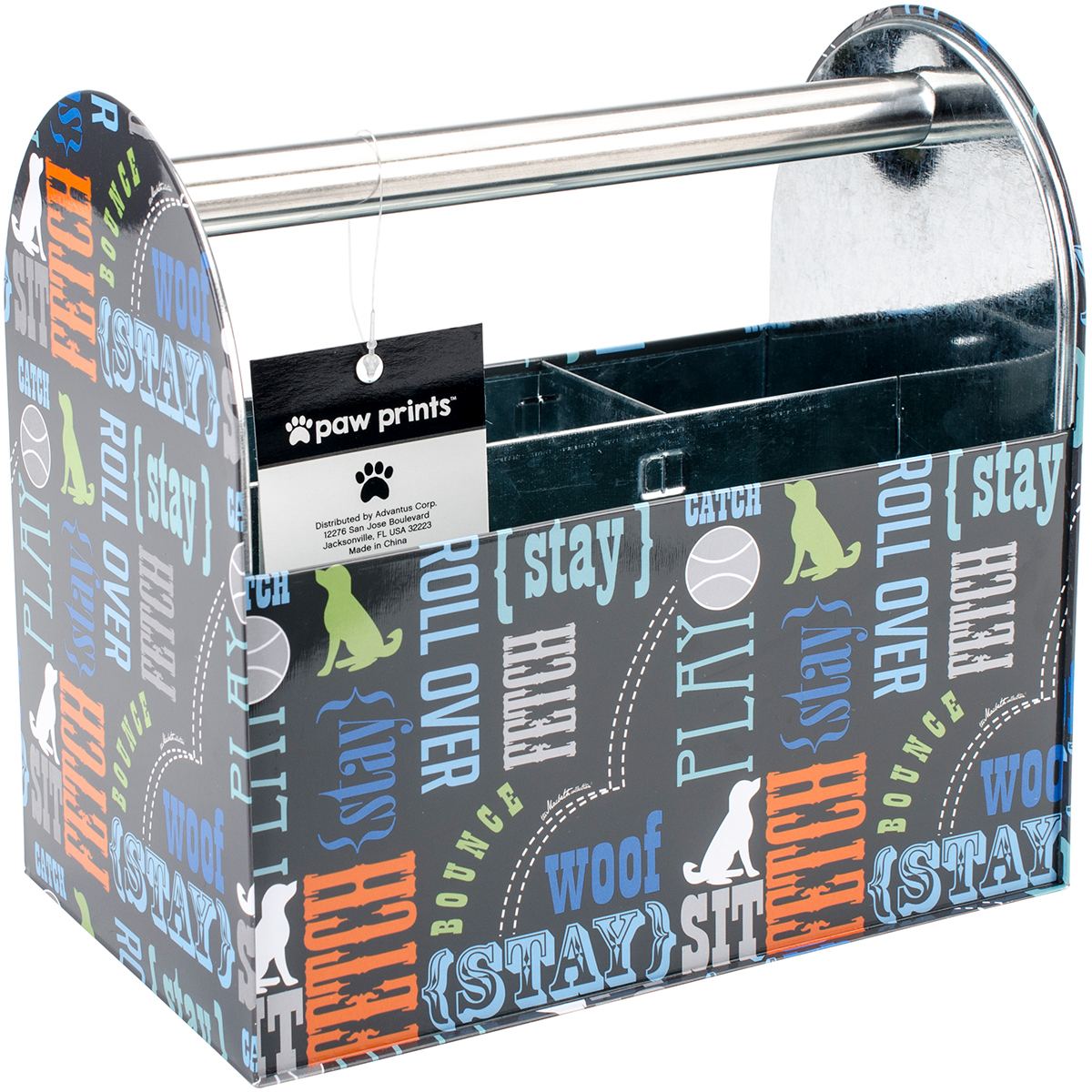 Advantus 37591 Word Play -Tin Pet Supply Caddy