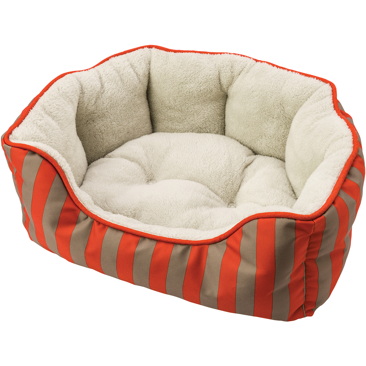 31002 24 In. Cabana Step In Scallop Shape Dog Bed, Orange