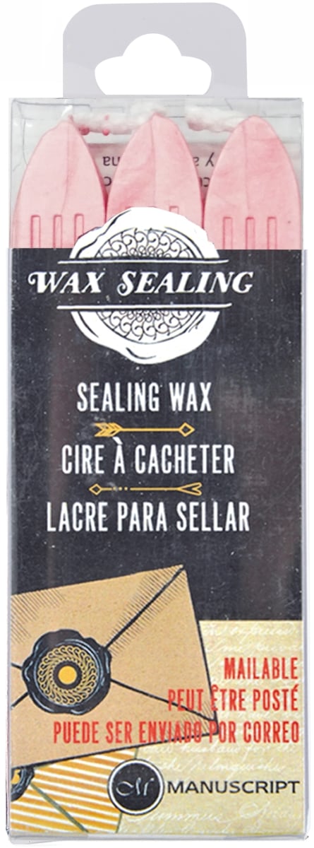 7633pnk Pink Sealing Wax - Pack Of 3
