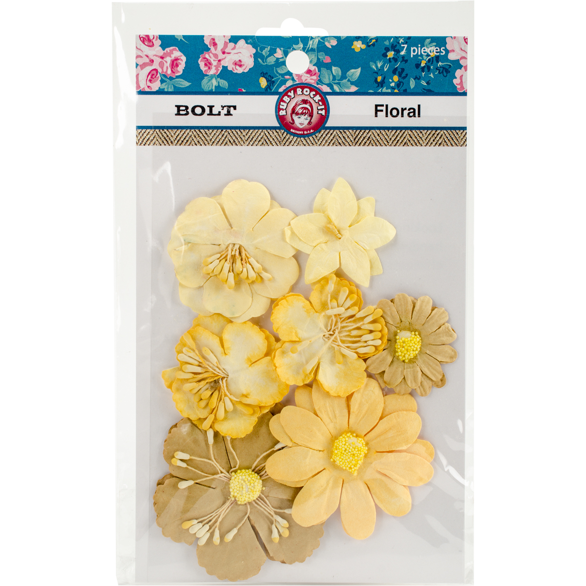 Ruby Rock-It BOE17 Bolt Paper Florals - 7 per Pack Ruby Rock-It BOE17 Bolt Paper Florals - 7 per Pack