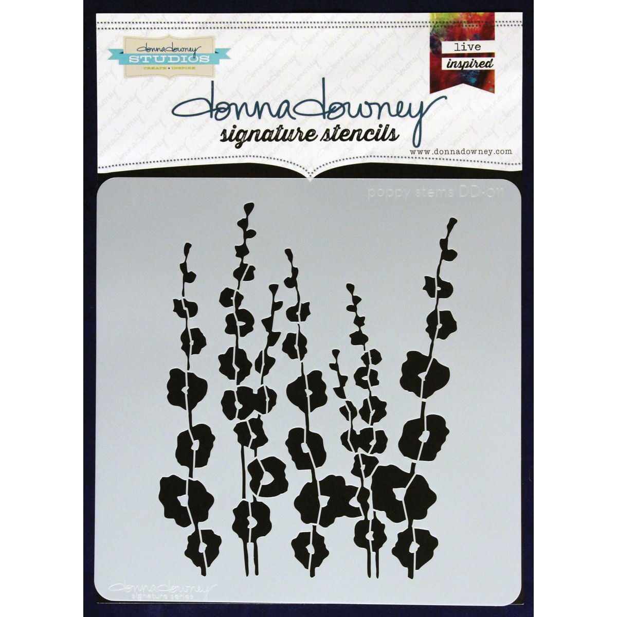 Donna Downey Stencils DD-ST-11 8.5 x 8.5 in. Signature Stencils - Poppy Stems Donna Downey Stencils DD-ST-11 8.5 x 8.5 in. Signature Stencils - Poppy Stems