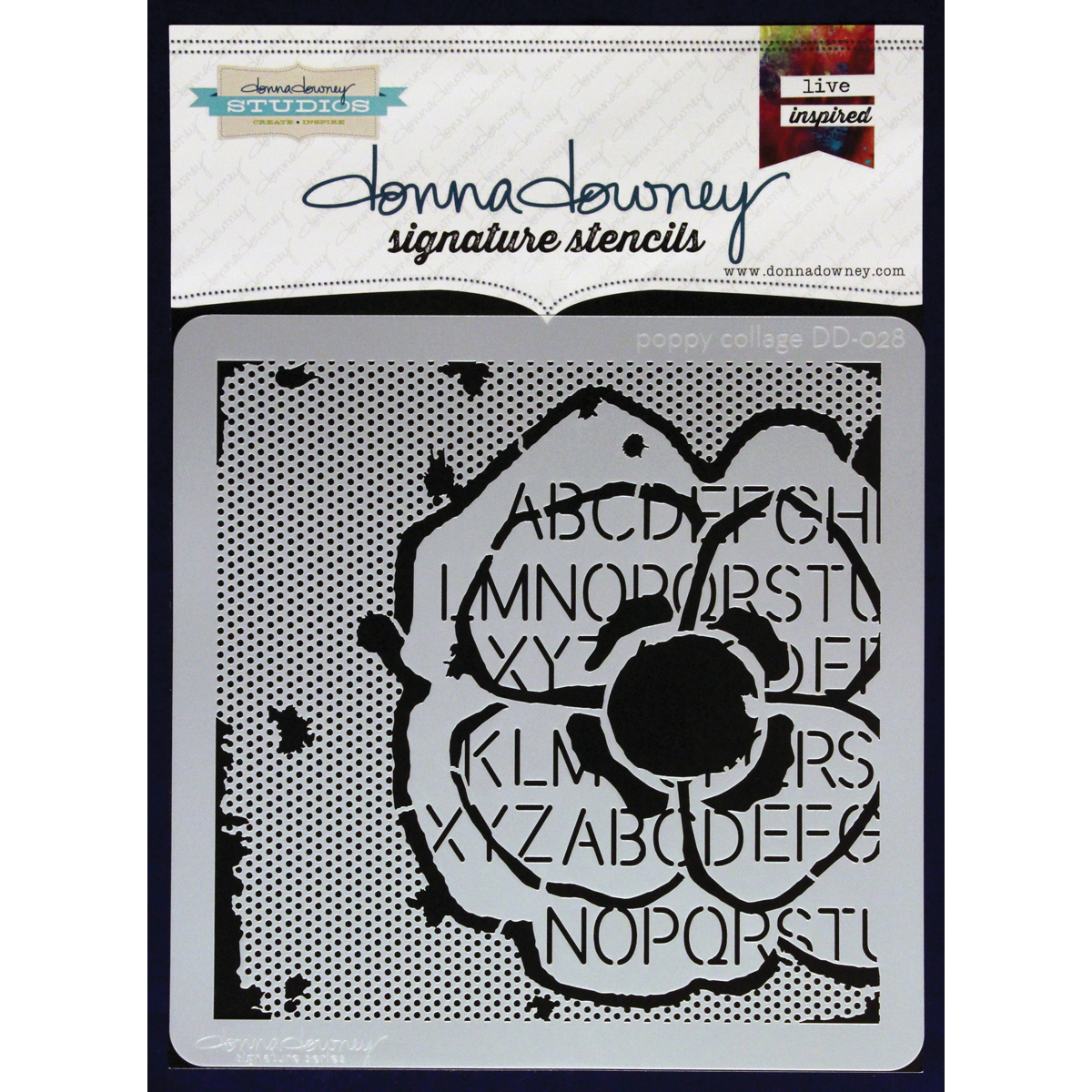 Donna Downey Stencils DD-ST-28 8.5 x 8.5 in. Signature Stencils - Poppy Collage Donna Downey Stencils DD-ST-28 8.5 x 8.5 in. Signature Stencils - Poppy Collage