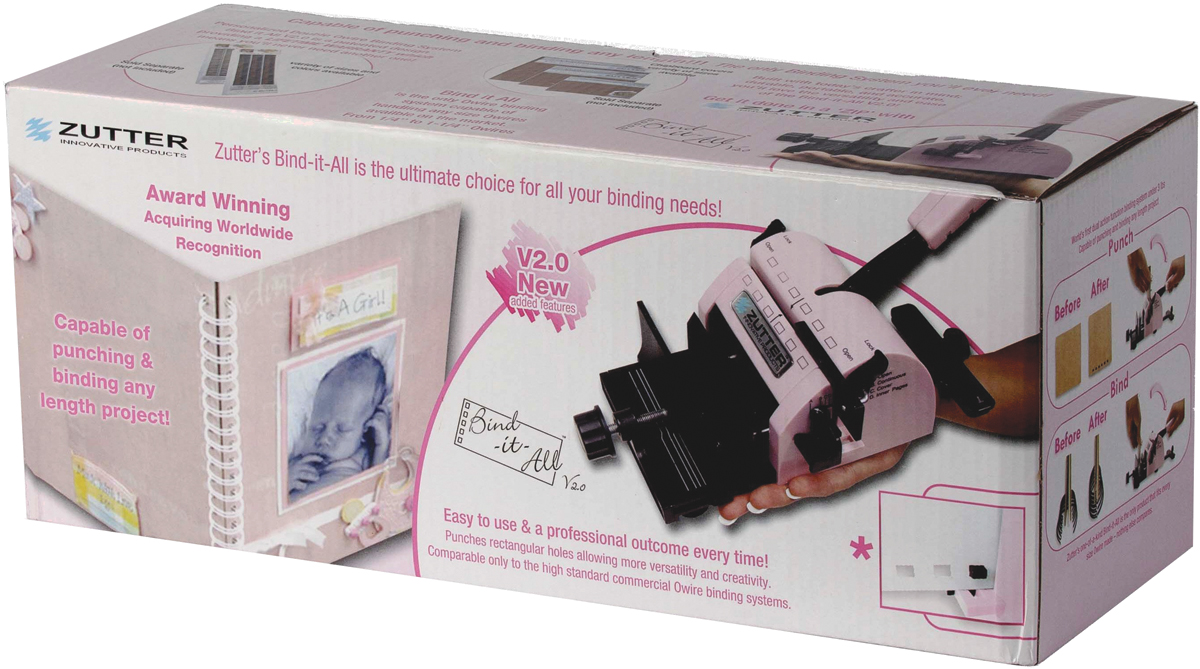 Zutter 2811 Bind-It-All Machine Version 2 Pink Zutter 2811 Bind-It-All Machine Version 2 Pink