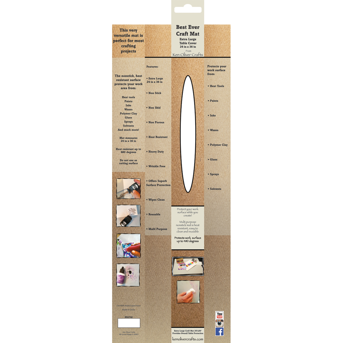 Ken Oliver KN2742 24 x 36 in. The Best Ever Craft Mat Ken Oliver KN2742 24 x 36 in. The Best Ever Craft Mat