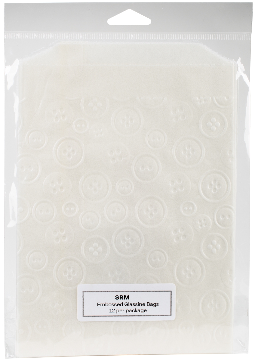 SRM Press SRM65026 5.75 x 7.75 in. Embossed Glassine Bags - Buttons - 12 per Pack SRM Press SRM65026 5.75 x 7.75 in. Embossed Glassine Bags - Buttons - 12 per Pack