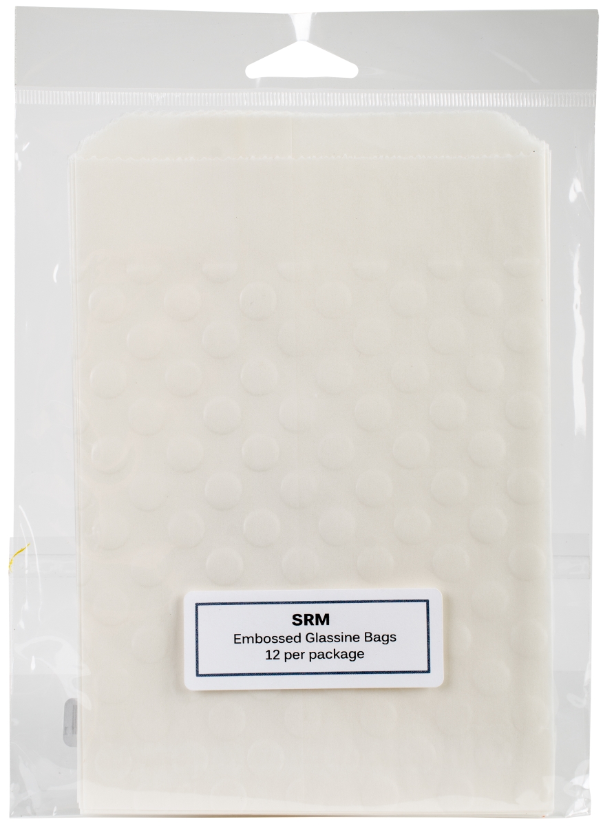 SRM Press SRM65027 4.75 x 6.75 in. Embossed Glassine Bags - Dots - 12 per Pack SRM Press SRM65027 4.75 x 6.75 in. Embossed Glassine Bags - Dots - 12 per Pack