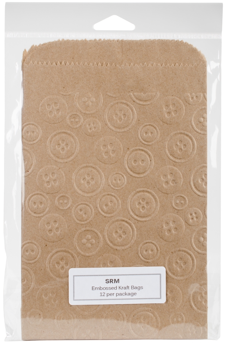 SRM Press SRM65032 5 x 7.5 in. Embossed Kraft Bags - Buttons - 12 per Pack SRM Press SRM65032 5 x 7.5 in. Embossed Kraft Bags - Buttons - 12 per Pack