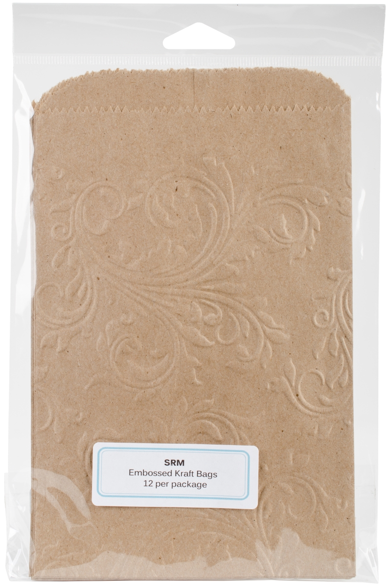 SRM Press SRM70005 5 x 7.5 in. Embossed Kraft Bags - Flourish - 12 per Pack SRM Press SRM70005 5 x 7.5 in. Embossed Kraft Bags - Flourish - 12 per Pack
