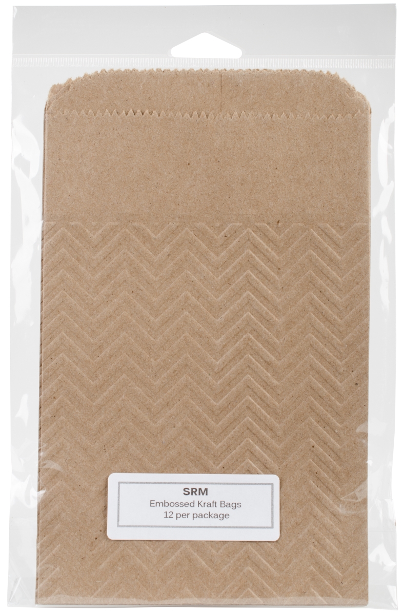 SRM Press SRM70006 5 x 7.5 in. Embossed Kraft Bags - Chevron - 12 per Pack SRM Press SRM70006 5 x 7.5 in. Embossed Kraft Bags - Chevron - 12 per Pack