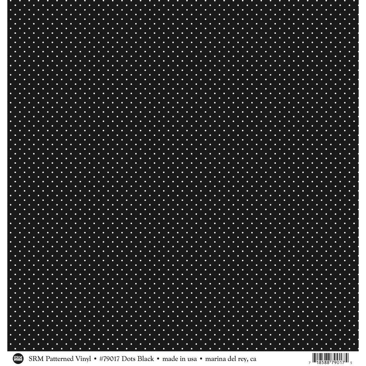 SRM Press SRM79017 12 x 12 in. SRM Patterned Vinyl Matte Dots Black - 12 per Pack SRM Press SRM79017 12 x 12 in. SRM Patterned Vinyl Matte Dots Black - 12 per Pack
