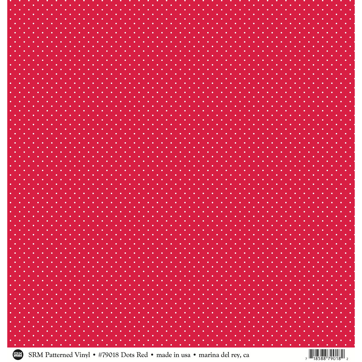 SRM Press SRM79018 12 x 12 in. SRM Patterned Vinyl Matte Dots Red - 12 per Pack SRM Press SRM79018 12 x 12 in. SRM Patterned Vinyl Matte Dots Red - 12 per Pack