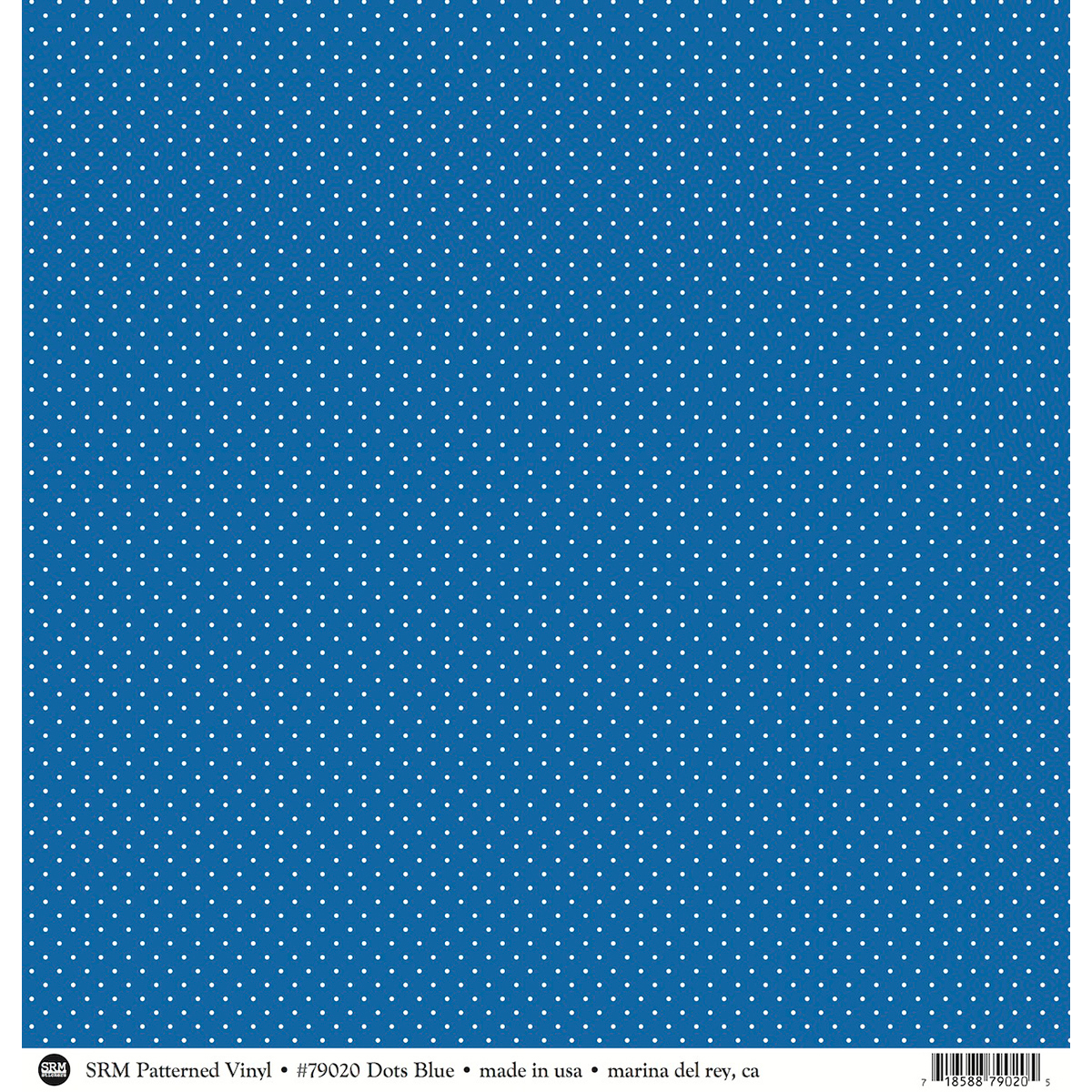 SRM Press SRM79020 12 x 12 in. SRM Patterned Vinyl Matte Dots Blue - 12 per Pack SRM Press SRM79020 12 x 12 in. SRM Patterned Vinyl Matte Dots Blue - 12 per Pack