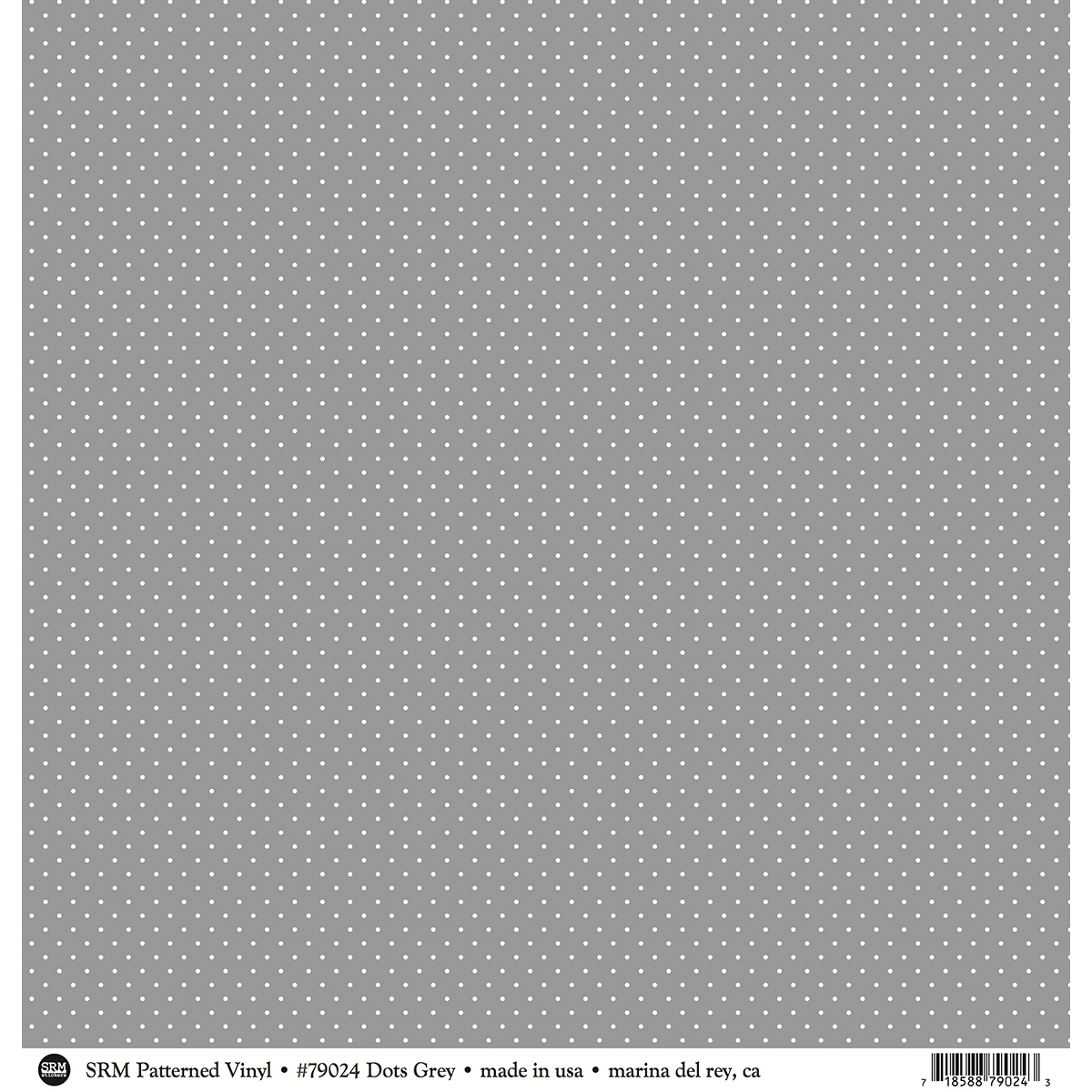 SRM Press SRM79024 12 x 12 in. SRM Patterned Vinyl Matte Dots Grey - 12 per Pack SRM Press SRM79024 12 x 12 in. SRM Patterned Vinyl Matte Dots Grey - 12 per Pack