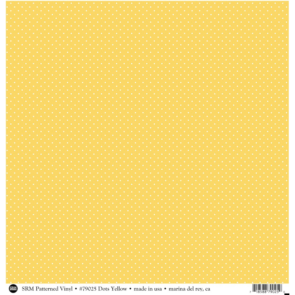 SRM Press SRM79025 12 x 12 in. SRM Patterned Vinyl Matte Dots Yellow - 12 per Pack SRM Press SRM79025 12 x 12 in. SRM Patterned Vinyl Matte Dots Yellow - 12 per Pack