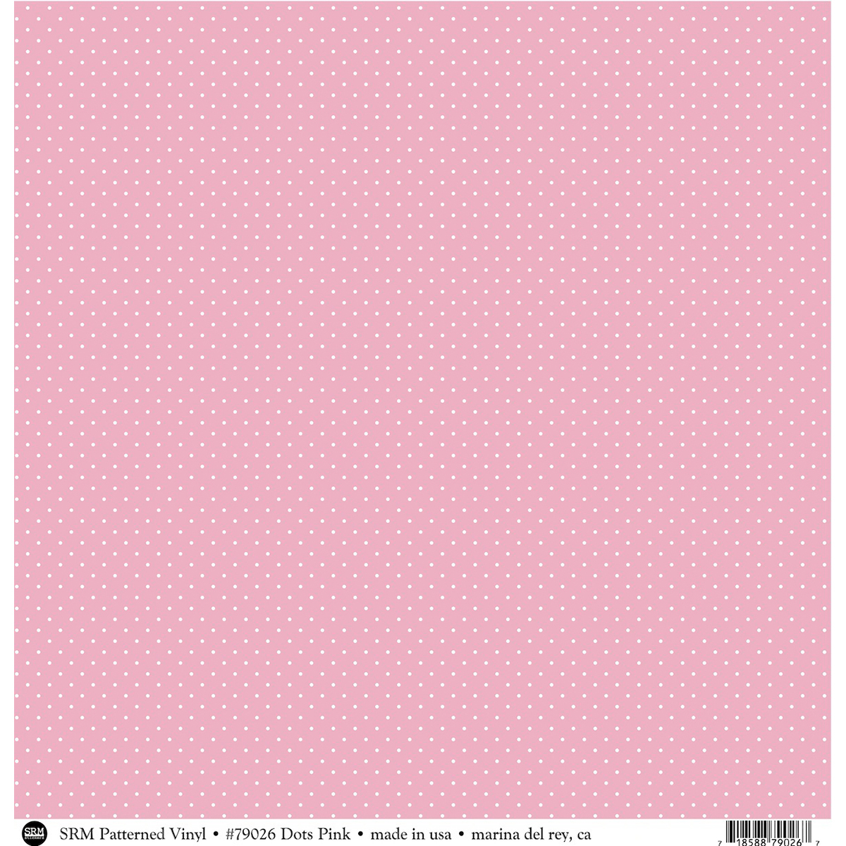 SRM Press SRM79026 12 x 12 in. SRM Patterned Vinyl Matte Dots Light Pink - 12 per Pack SRM Press SRM79026 12 x 12 in. SRM Patterned Vinyl Matte Dots Light Pink - 12 per Pack