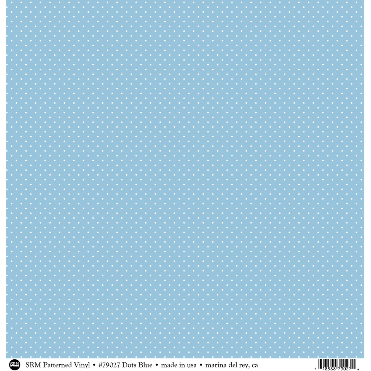 SRM Press SRM79027 12 x 12 in. SRM Patterned Vinyl Matte Dots Light Blue - 12 per Pack SRM Press SRM79027 12 x 12 in. SRM Patterned Vinyl Matte Dots Light Blue - 12 per Pack