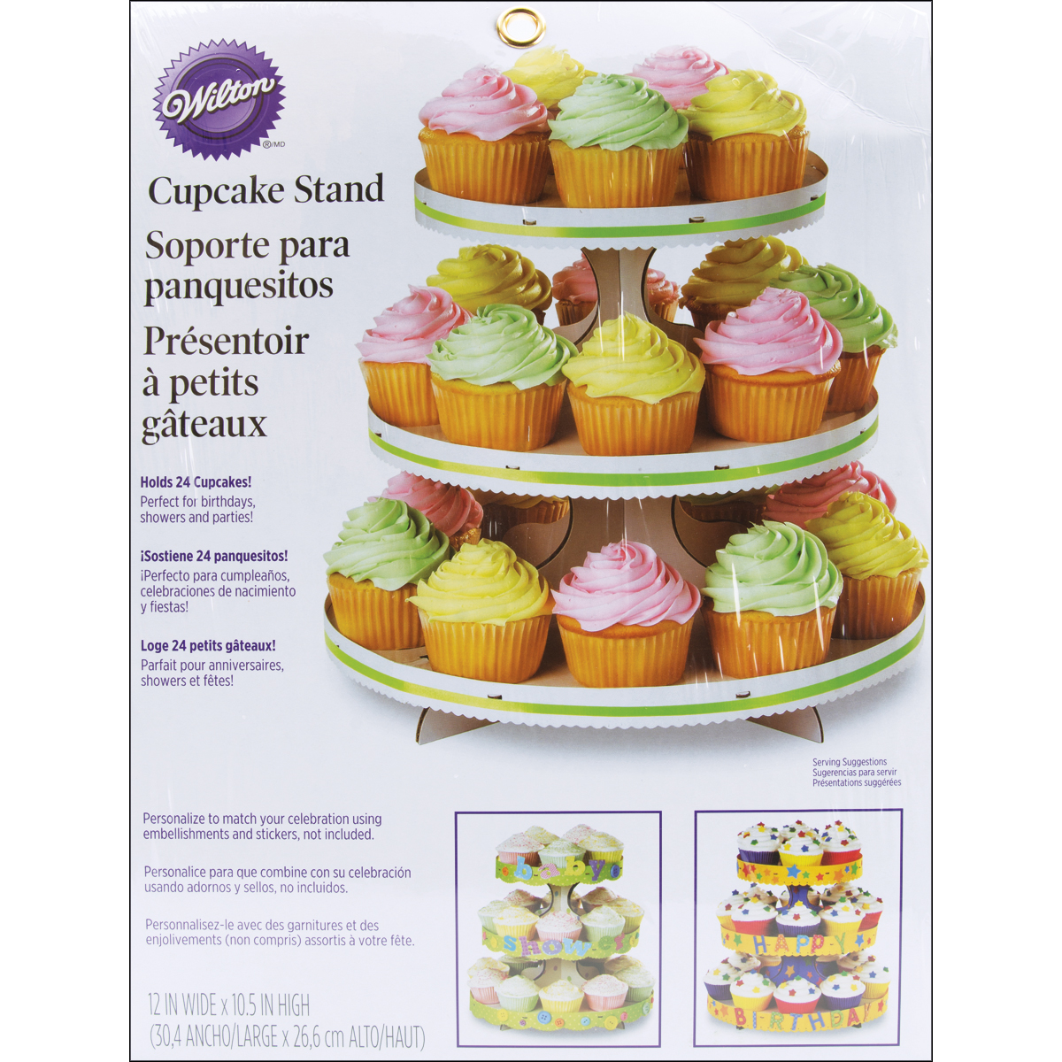 W1512127 Cupcake Stand-white 12 X 10.5 In. Holds 24 Cupcakes