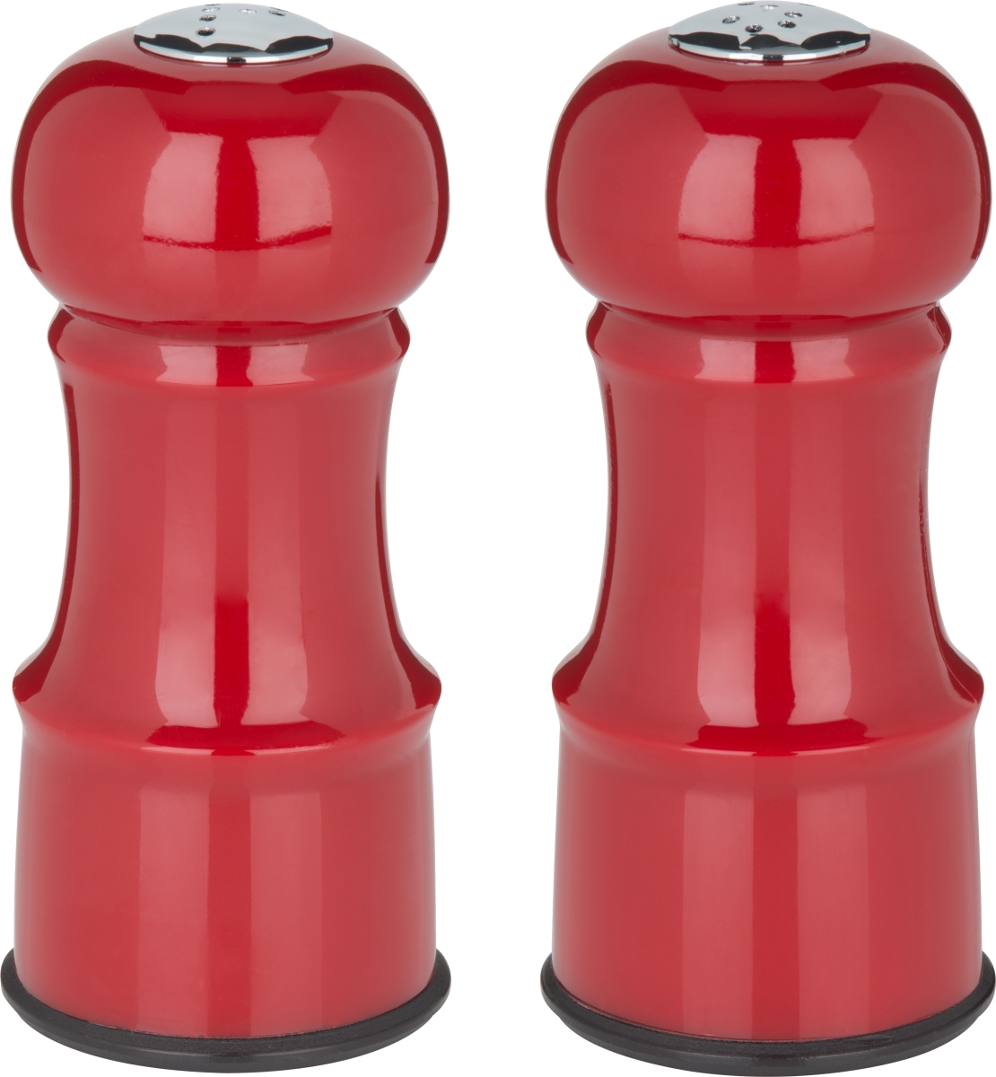 714097 Metal Salt & Pepper Shakers, Red