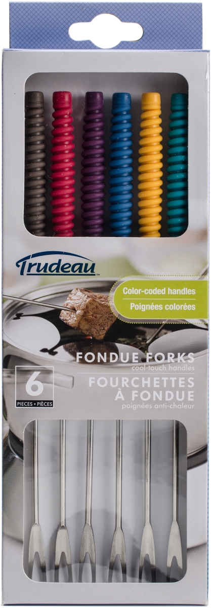823303 Assorted Color Fondue Forks - 6 Piece