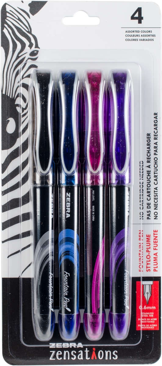 Zebra Pen Zensations Brush Pen, Fine Brush Tip, Black Water-Resistant Ink,  1-Pack